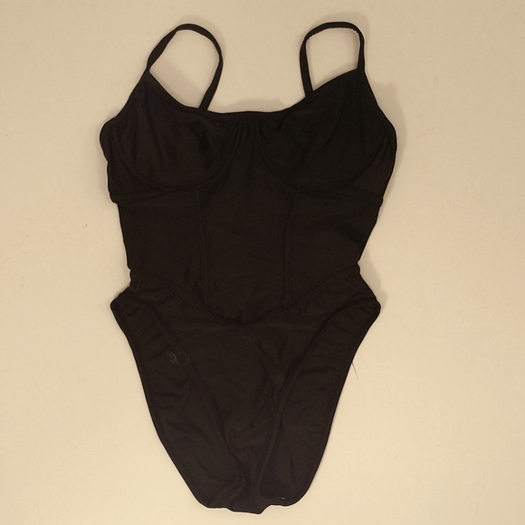 Baja Blue Swim Sexy Black Bathing Suit One Piece Swimsuit Lingerie